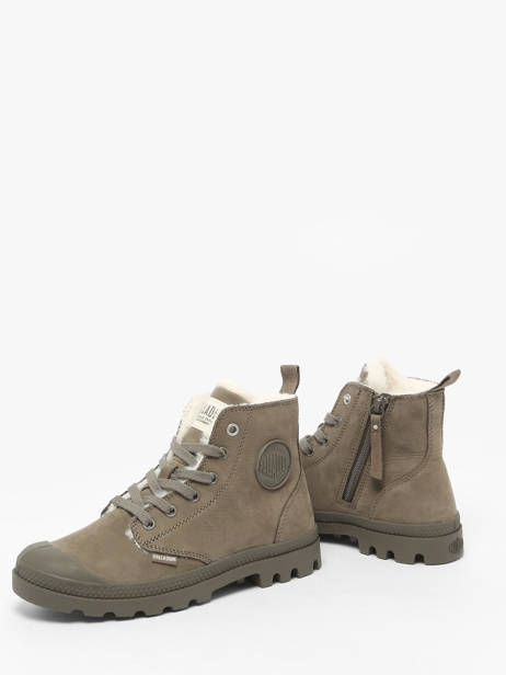 Enkellaarsjes Uit Leder Palladium Groen women 95982281 ander zicht 2